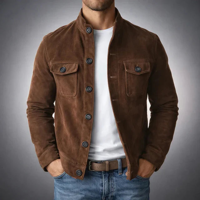KAEL | Chaqueta Ante Verde Militar