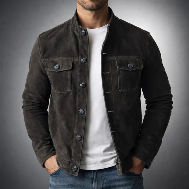 KAEL | Chaqueta Ante Verde Militar