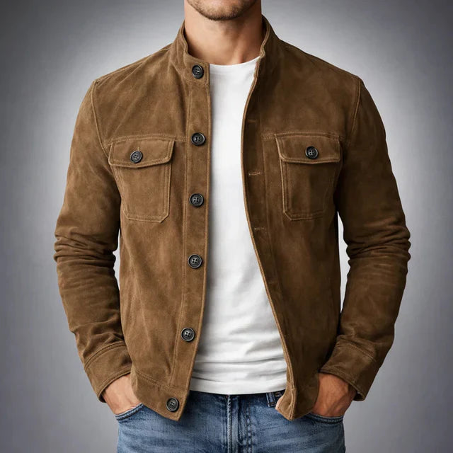 KAEL | Chaqueta Ante Verde Militar