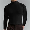 Camiseta slim fit de manga larga para hombre con cuello alto