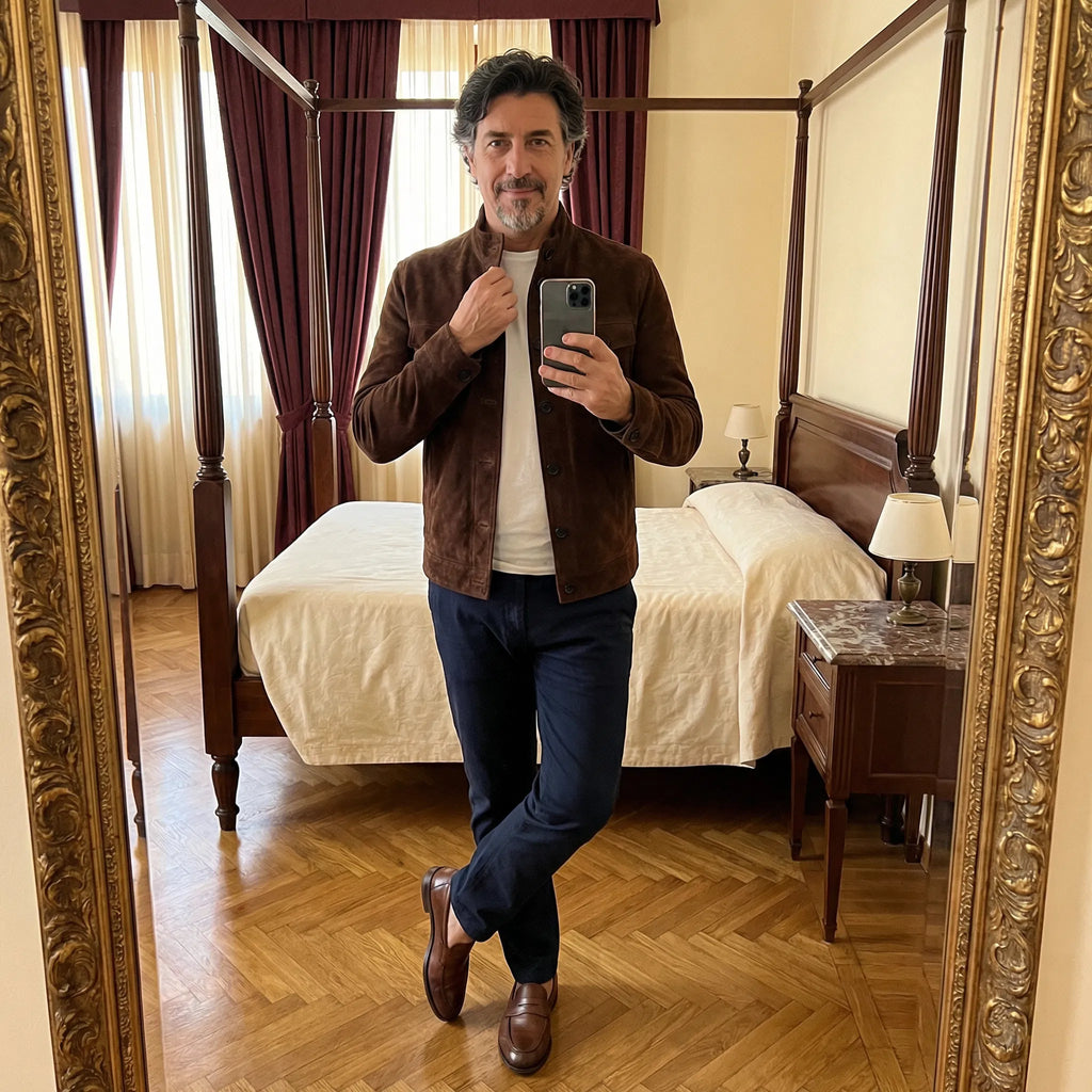 KAEL | Chaqueta Ante Verde Militar