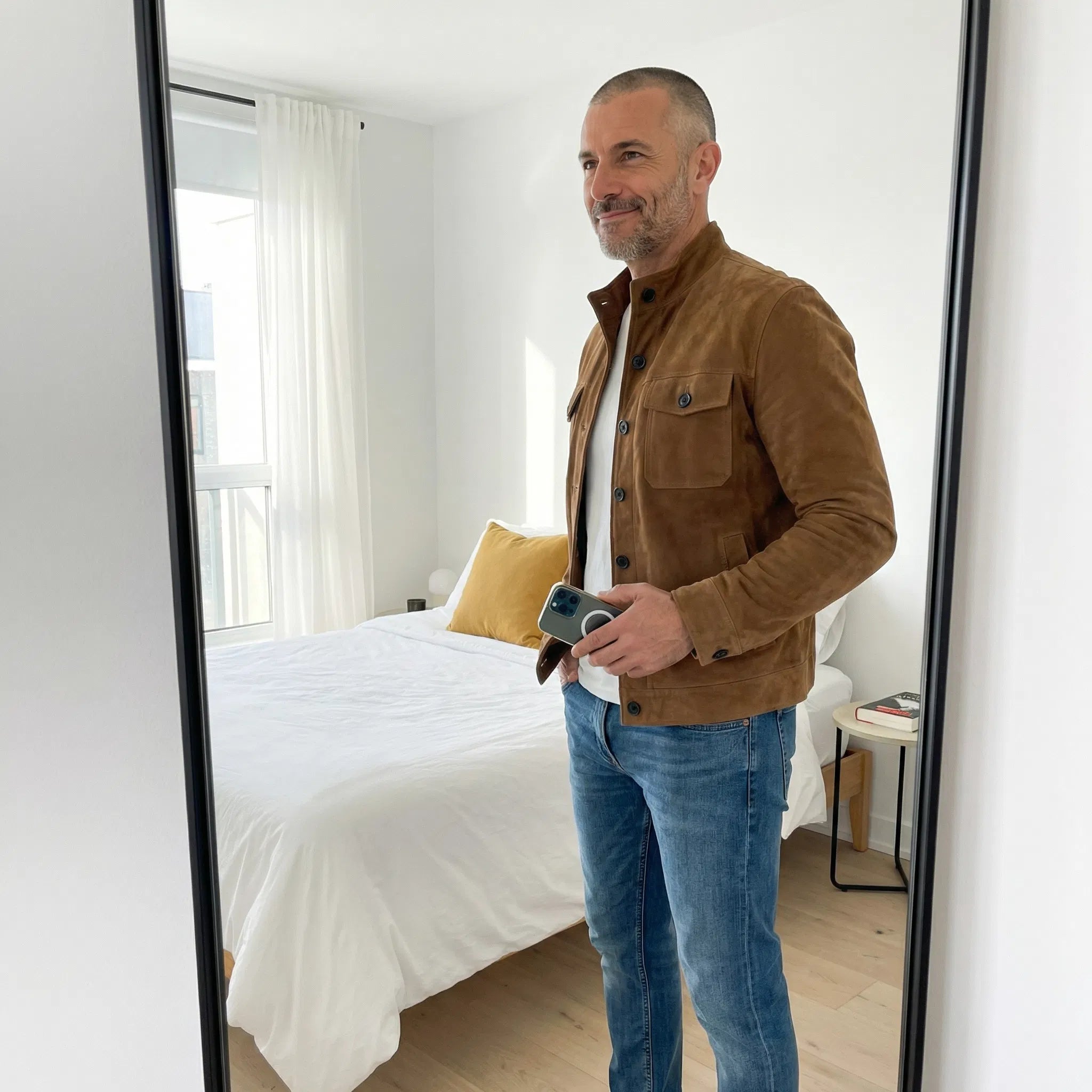 KAEL | Chaqueta Ante Verde Militar