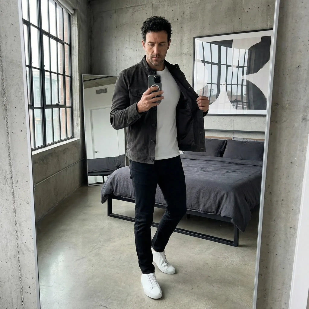 KAEL | Chaqueta Ante Verde Militar