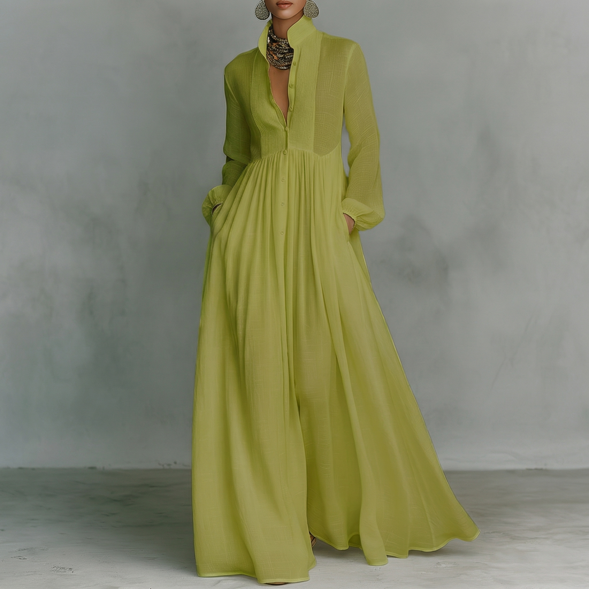MAXIAM | Vestido Maxi Camisero Blanco