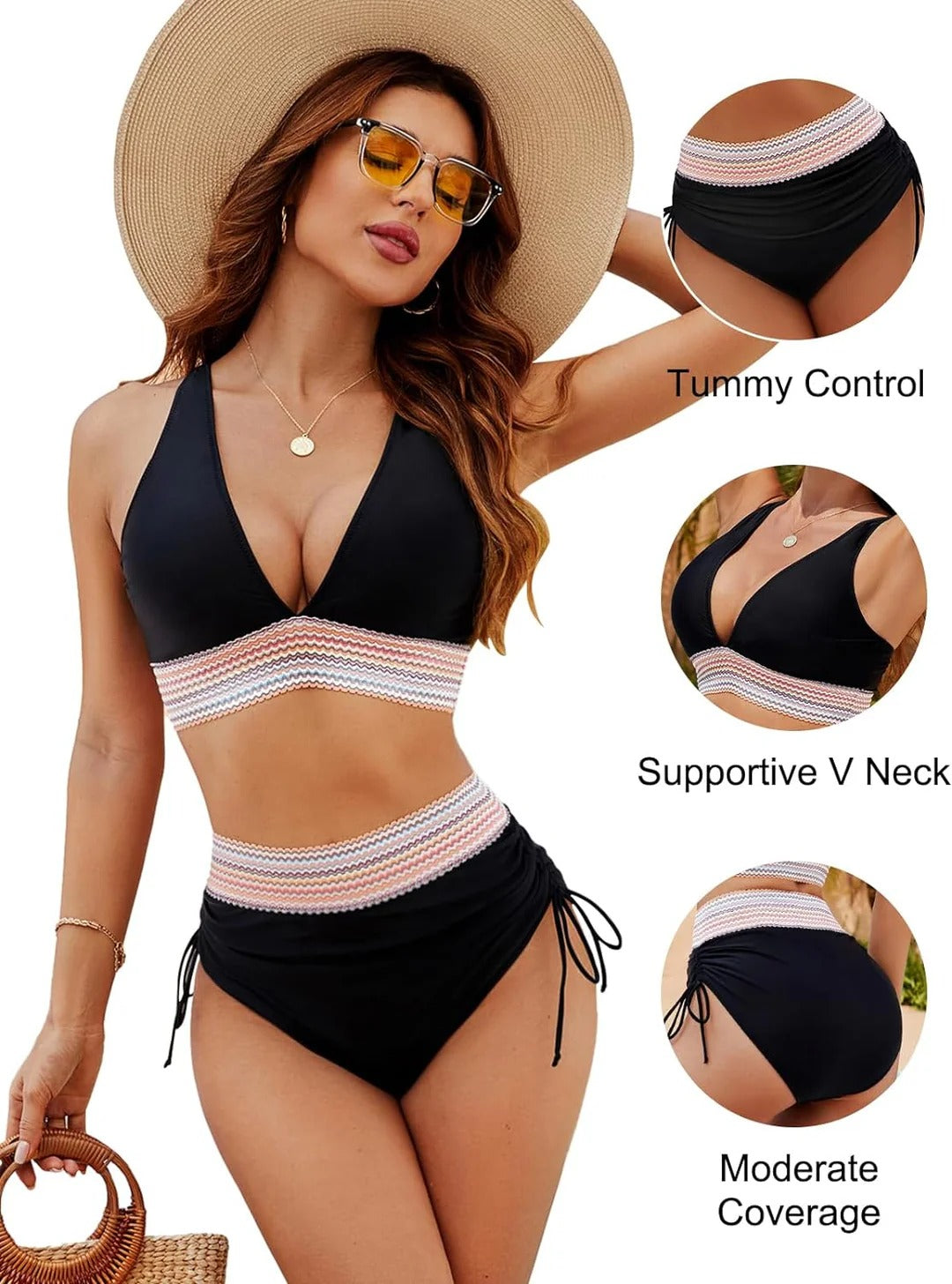 BRISA | Bikini Dos Piezas con Minifalda y Cintura Calada