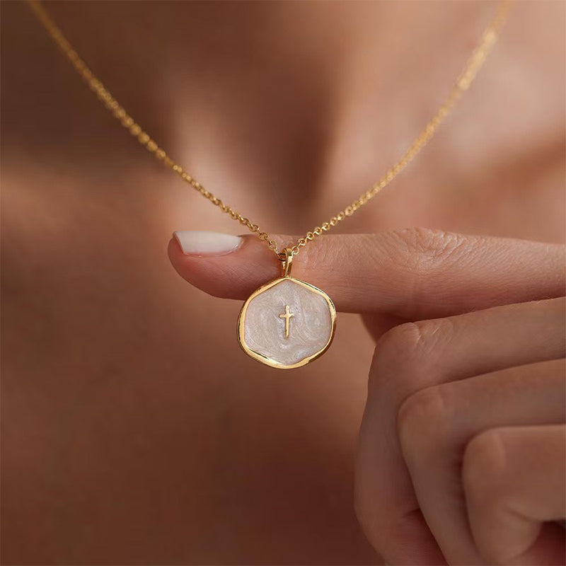Collar minimalista de fe para mujer
