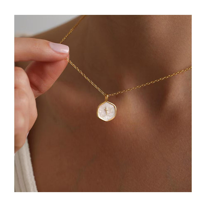 Collar minimalista de fe para mujer