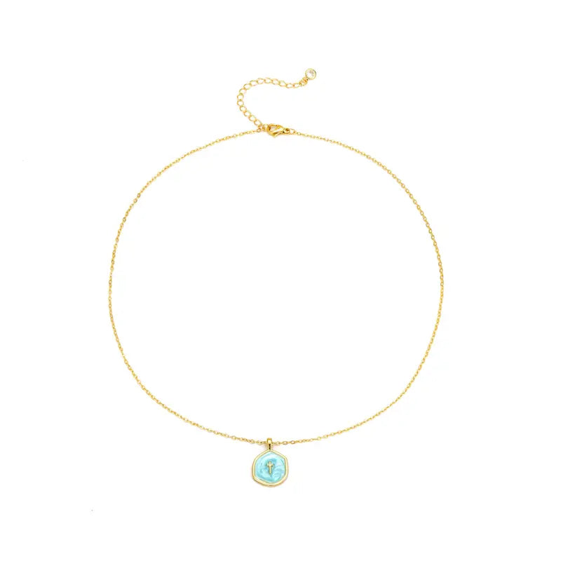 Collar minimalista de fe para mujer