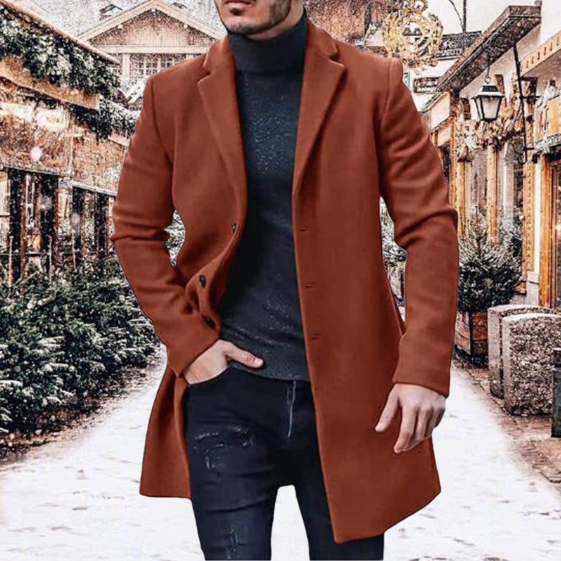 Abrigo de tweed versátil y cómodo para hombre