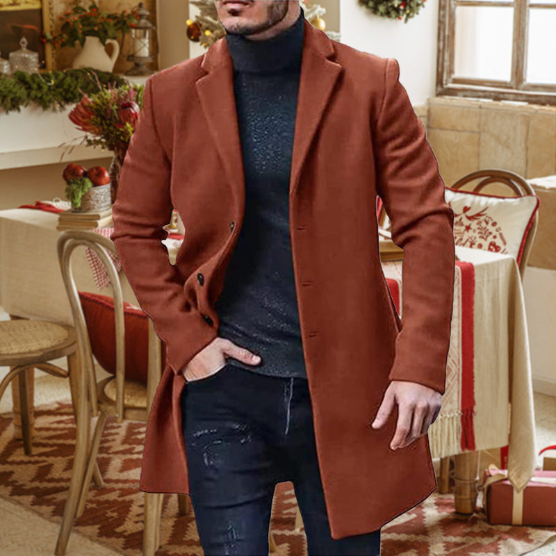 Abrigo de tweed versátil y cómodo para hombre