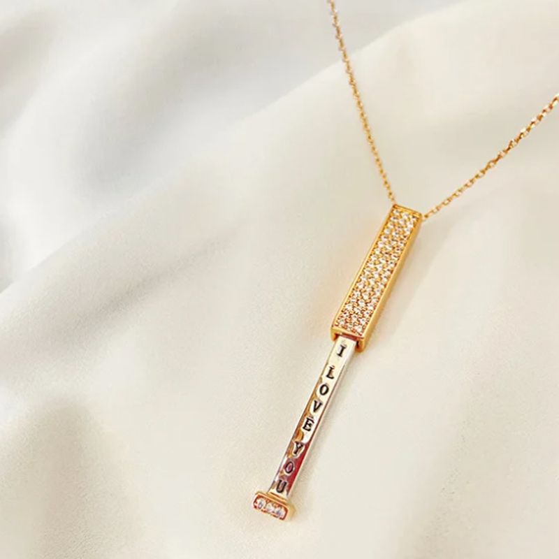 collar " i love you " mensaje oculto
