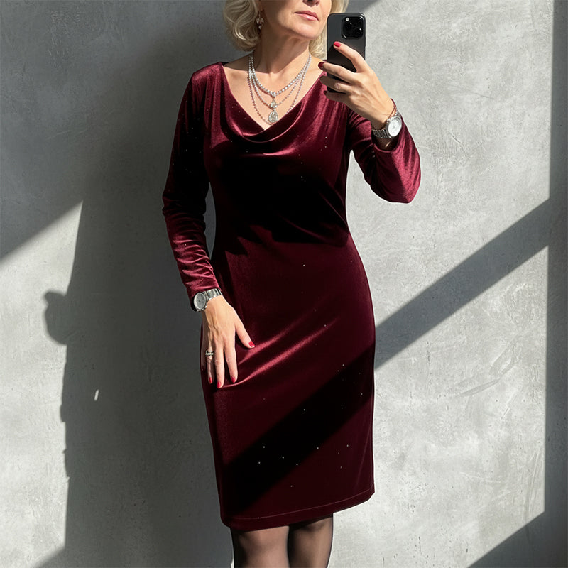DORADA | Vestido Sparkle Manga Larga