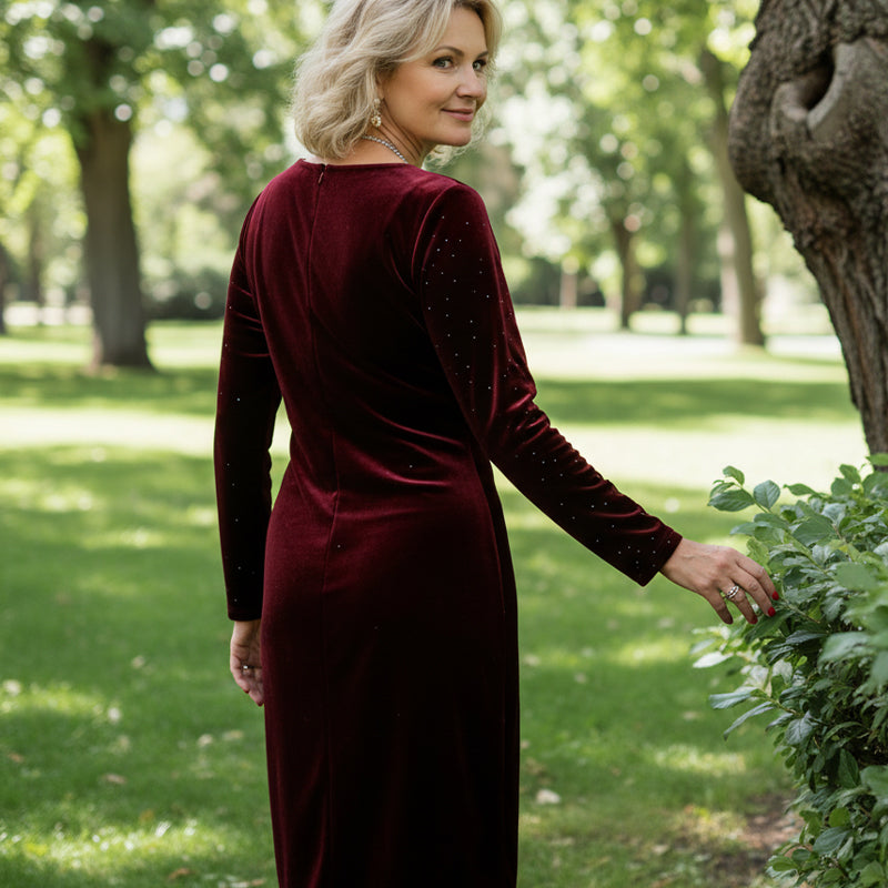 DORADA | Vestido Sparkle Manga Larga