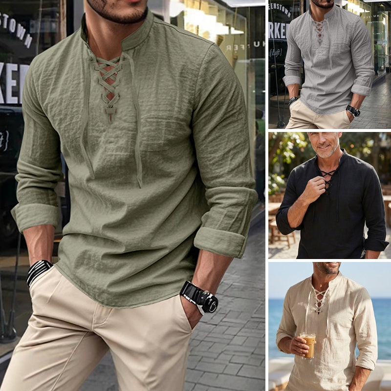 Camisa casual para hombre en color liso – Clásica, cómoda y combinable