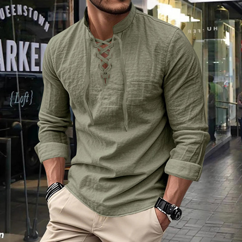 Camisa casual para hombre en color liso – Clásica, cómoda y combinable