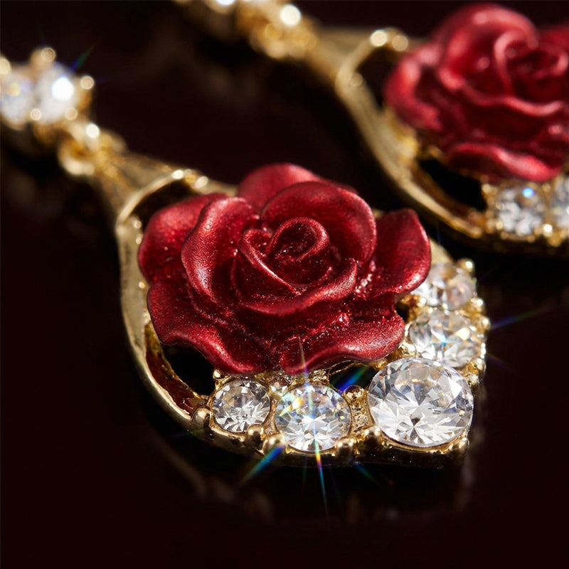 pendientes de rosas