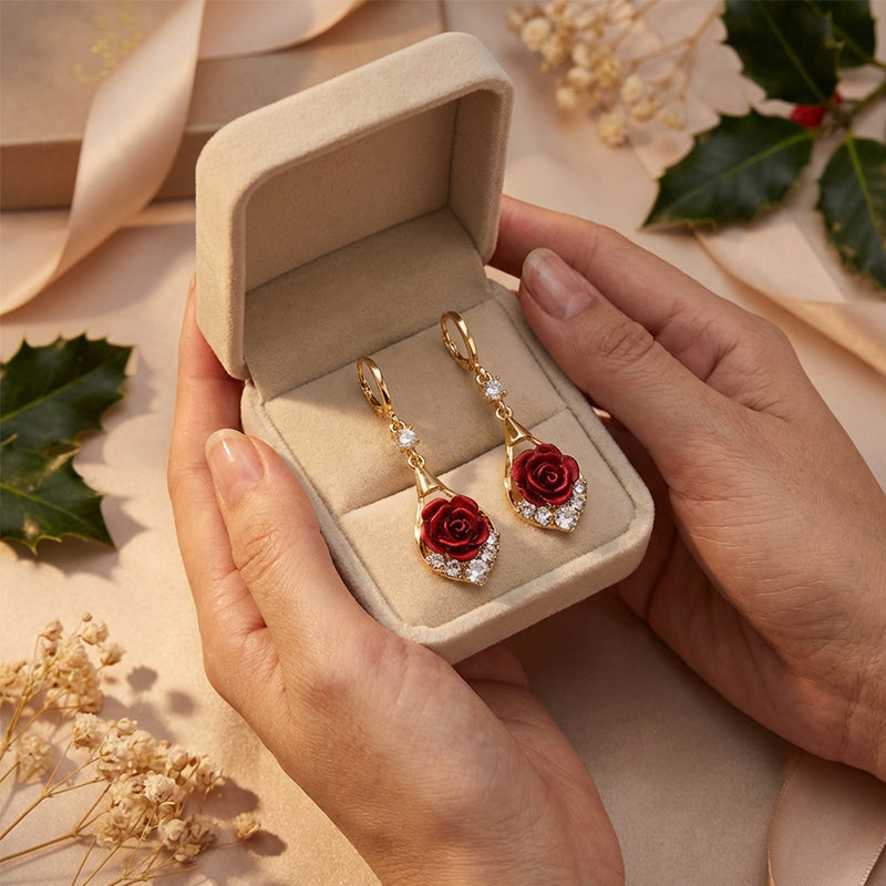 pendientes de rosas