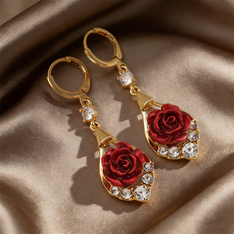 pendientes de rosas