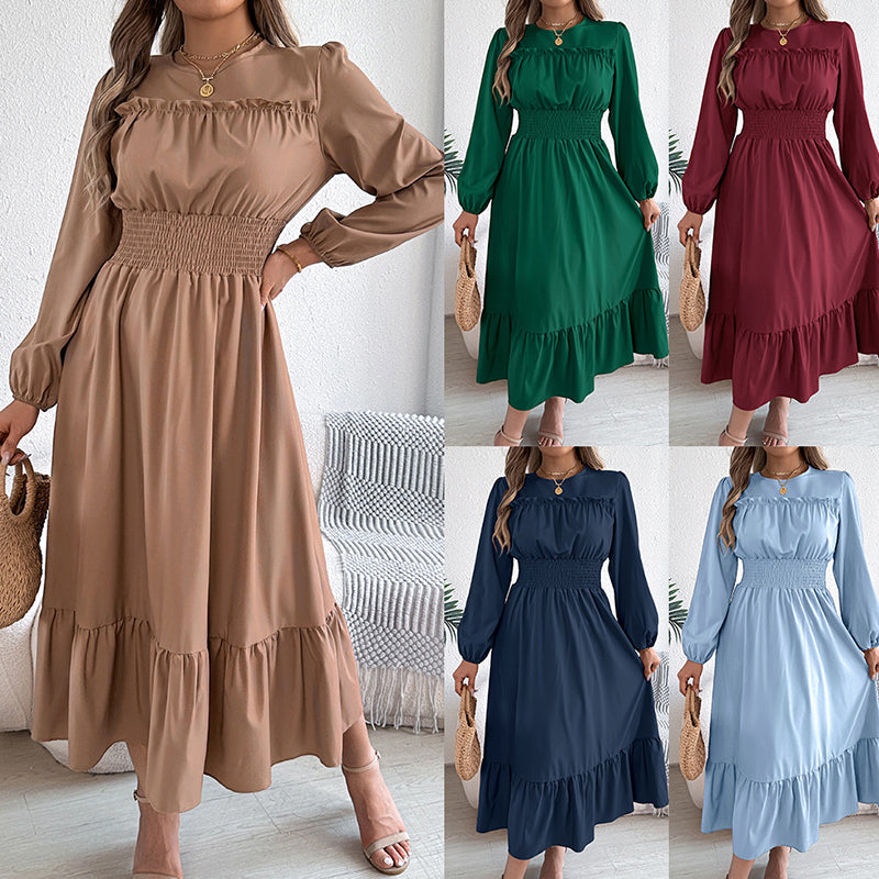 AURORA | Vestido Largo Fruncido con Volantes
